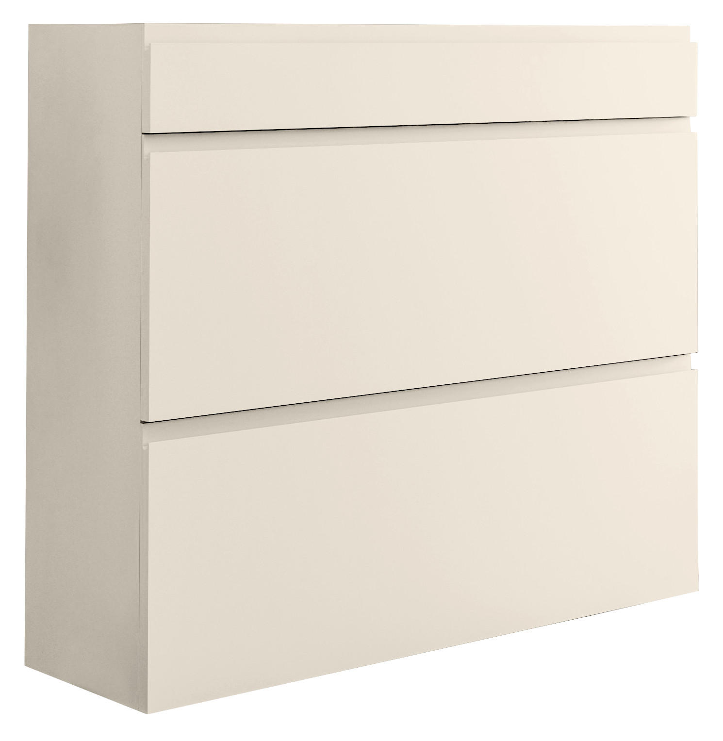 HÄNGESCHUHSCHRANK Sandfarben  - Sandfarben, Design, Glas/Holzwerkstoff (110/96/33cm) - Moderano
