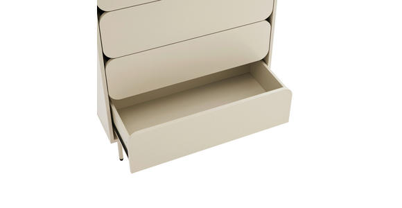 HIGHBOARD  in 80/128/40 cm  - Seidengrau, Design, Holzwerkstoff/Metall (80/128/40cm) - Xora