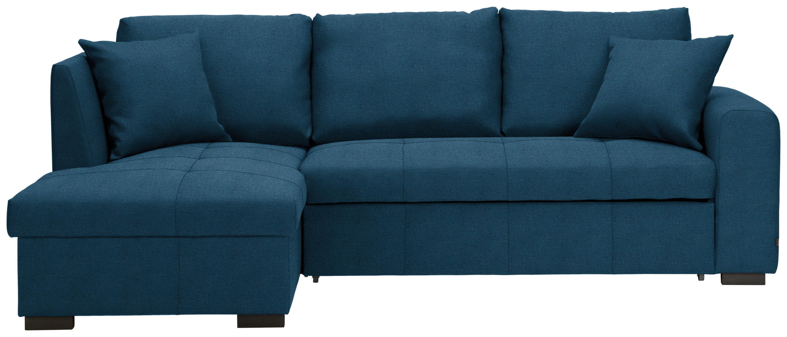 ECKSOFA inkl.Funktionen Blau Webstoff  - Blau/Schwarz, Design, Kunststoff/Textil (158/238cm) - Xora