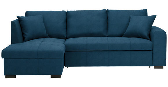 ECKSOFA in Webstoff Blau  - Blau, Design, Kunststoff/Textil (158/238cm) - Xora