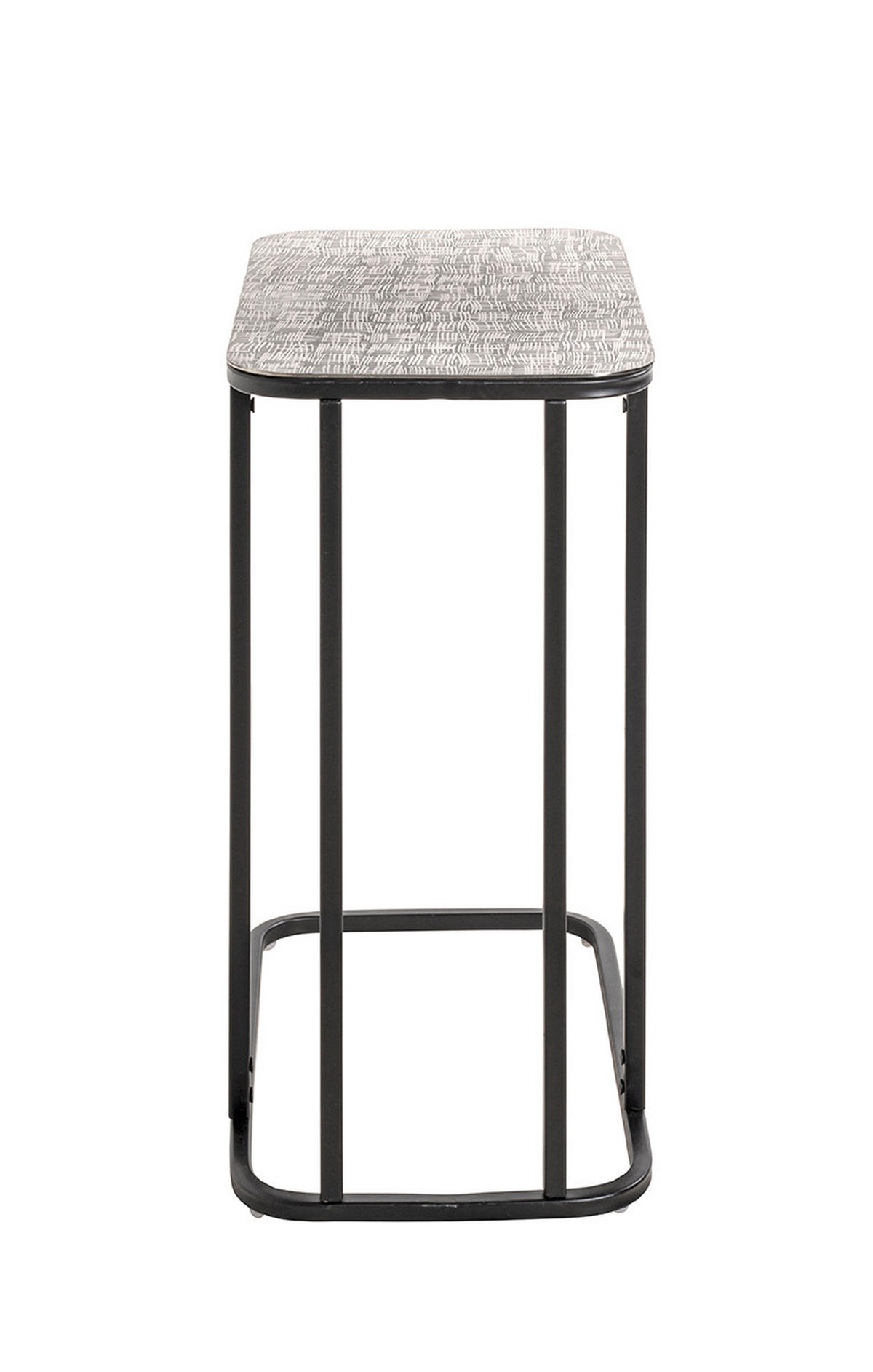 ODKLÁDACÍ STOLEK, černá, barvy stříbra - černá/barvy stříbra, Moderní, kov (46/29/62cm)