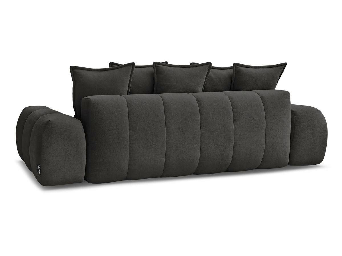 3-SITZER-SOFA EVEREST Struktur Schwarz  - Schwarz, MODERN, Kunststoff/Textil (278/90/115cm)