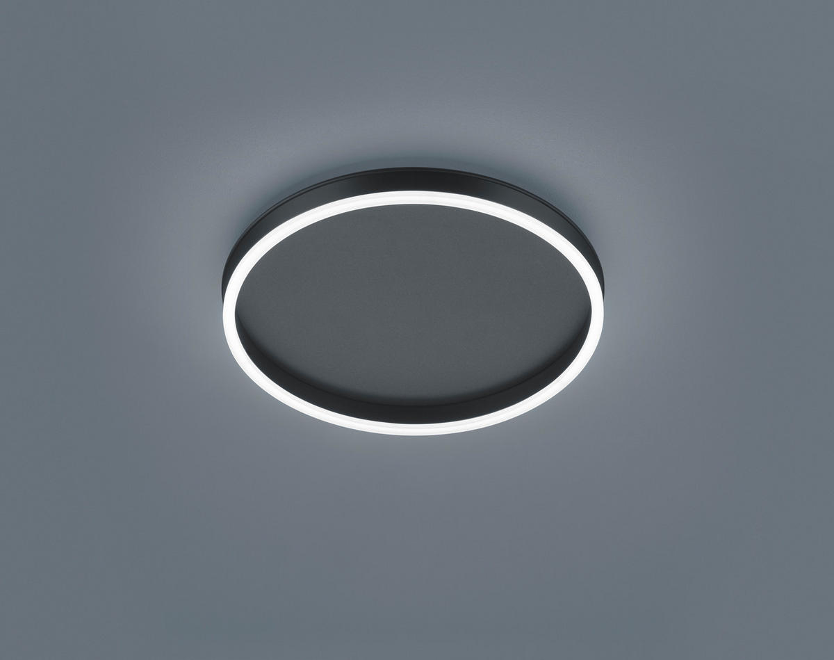 LED-DECKENLEUCHTE Sona 40/7 cm   - Schwarz, Design, Kunststoff/Metall (40/7cm) - Helestra