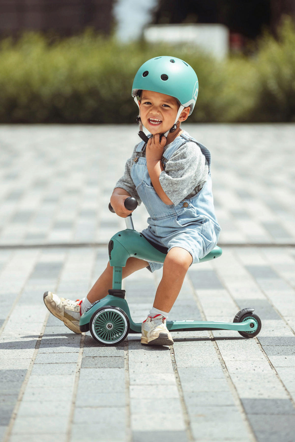 LAUFRAD/KINDERSCOOTER 2in1 Highwaykick 1  - Dunkelgrün, Trend, Kunststoff/Metall (24/37/55cm) - Scoot and Ride