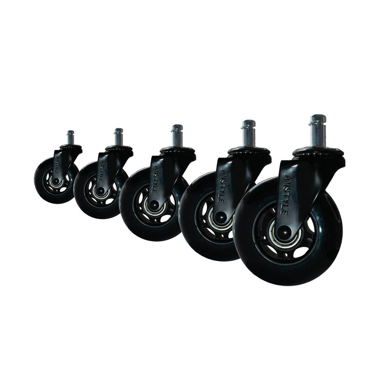 DREHSTUHLROLLE  in  - Schwarz, Design, Kunststoff (7,5/12/3,3cm) - Livetastic