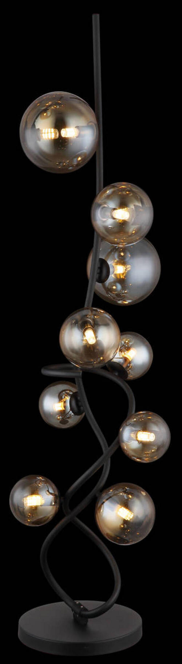 LED-GOLVLAMPA 33/122 cm    - klar/svart, Design, metall/glas (33/122cm) - Globo