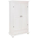 GARDEROBENSCHRANK 110/192/58 cm  - Schwarz/Weiß, LIFESTYLE, Holz/Metall (110/192/58cm) - Landscape