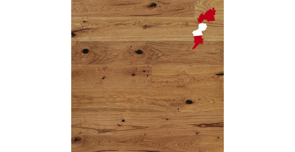 Landhausdiele Eiche rustikal per m² - Eichefarben, KONVENTIONELL, Holz (220/18,5/1,3cm) - Ambiente