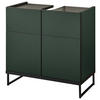 WASCHBECKENUNTERSCHRANK 60/59,4/31 cm  - Schwarz/Grün, Basics, Holzwerkstoff/Metall (60/59,4/31cm) - MID.YOU
