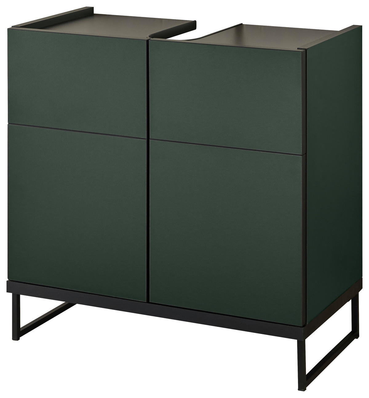 WASCHBECKENUNTERSCHRANK 60/59,4/31 cm  - Schwarz/Grün, Basics, Holzwerkstoff/Metall (60/59,4/31cm) - MID.YOU