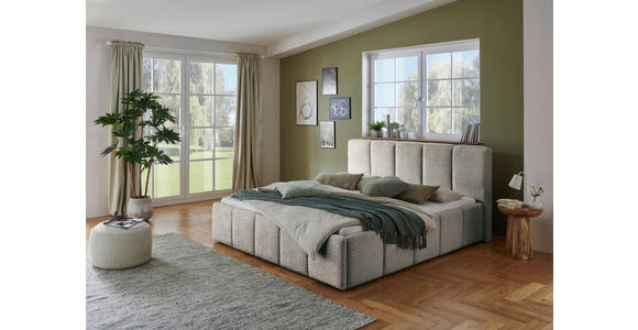 POLSTERBETT 180/200 cm in Grau - Schwarz/Grau, Design, Holz/Textil (180/200cm) - Xora