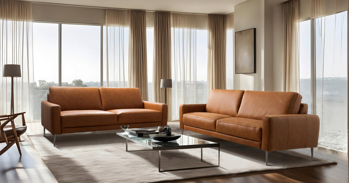 ZIERKISSEN   52/42/7 cm  - Cognac, Design, Leder (52/42/7cm) - Livetastic