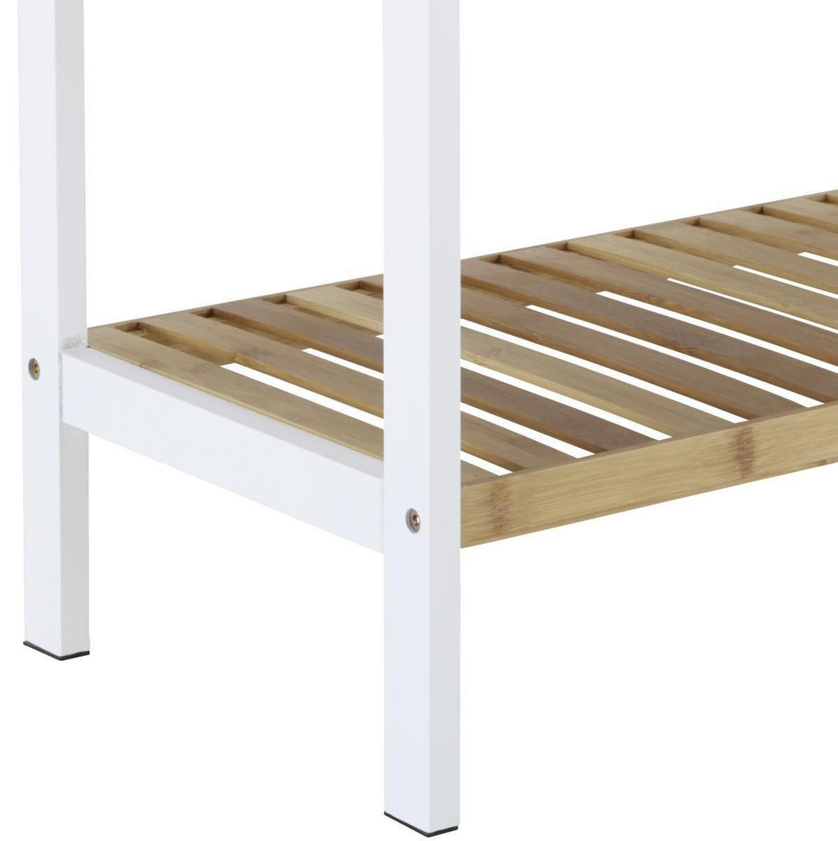 POLICA ZA OBUĆU  prirodna boja, bela  drvo, pločasti materijal     - bela/prirodna boja, Moderno, drvo/pločasti materijal (70/36/30cm)