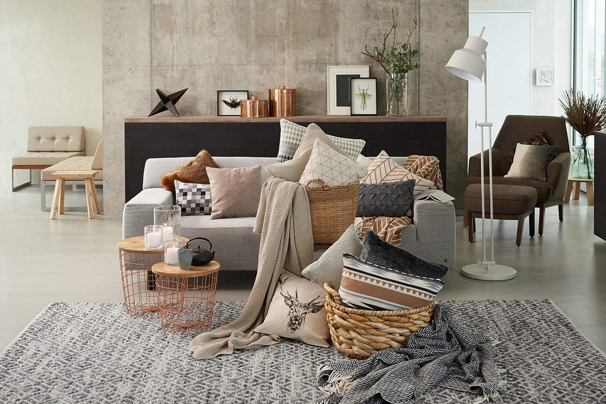 HANDWEBTEPPICH 160/230 cm Grau  - Grau, Basics, Textil (160/230cm) - Tom Tailor