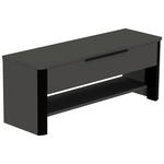 GARDEROBENBANK  in 104/42/34 cm  - Anthrazit/Schwarz, Design, Holzwerkstoff/Metall (104/42/34cm) - Dieter Knoll