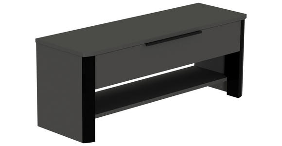 GARDEROBENBANK  in 104/42/34 cm  - Anthrazit/Schwarz, Design, Holzwerkstoff/Metall (104/42/34cm) - Dieter Knoll