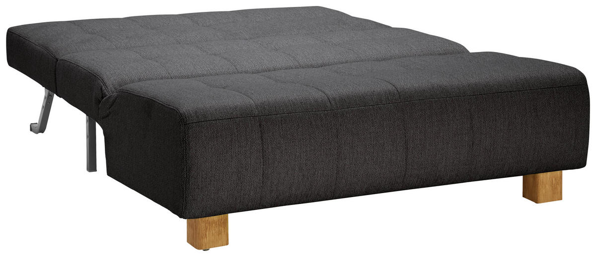 SCHLAFSOFA Textil Anthrazit  - Anthrazit/Naturfarben, Design, Holz/Textil (145/92/102cm) - Novel