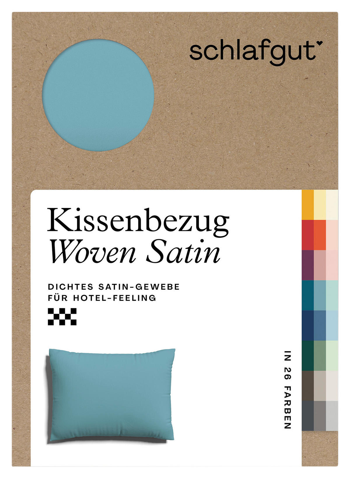 KOPFPOLSTERBEZUG WOVEN SATIN 70/90 cm  - Pastellblau, Basics, Textil (70/90cm) - Schlafgut