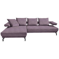 ECKSOFA in Mikrofaser Lila, Flieder  - Lila/Flieder, Design, Textil/Metall (224/305cm) - Dieter Knoll