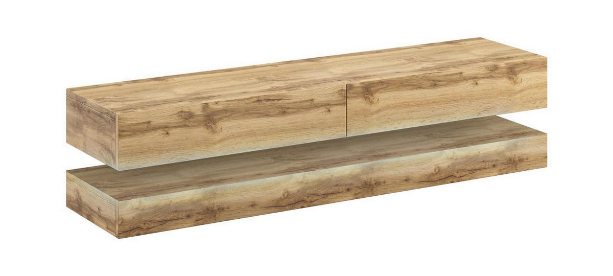 LOWBOARD  in 140/25/34 cm  - Eiche Wotan, Design, Holzwerkstoff (140/25/34cm) - MID.YOU