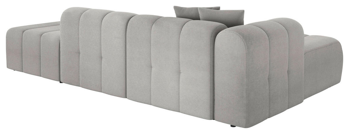 ECKSOFA Grau Webstoff Zierkissen  - Schwarz/Grau, LIFESTYLE, Kunststoff/Textil (178/289cm) - Milino