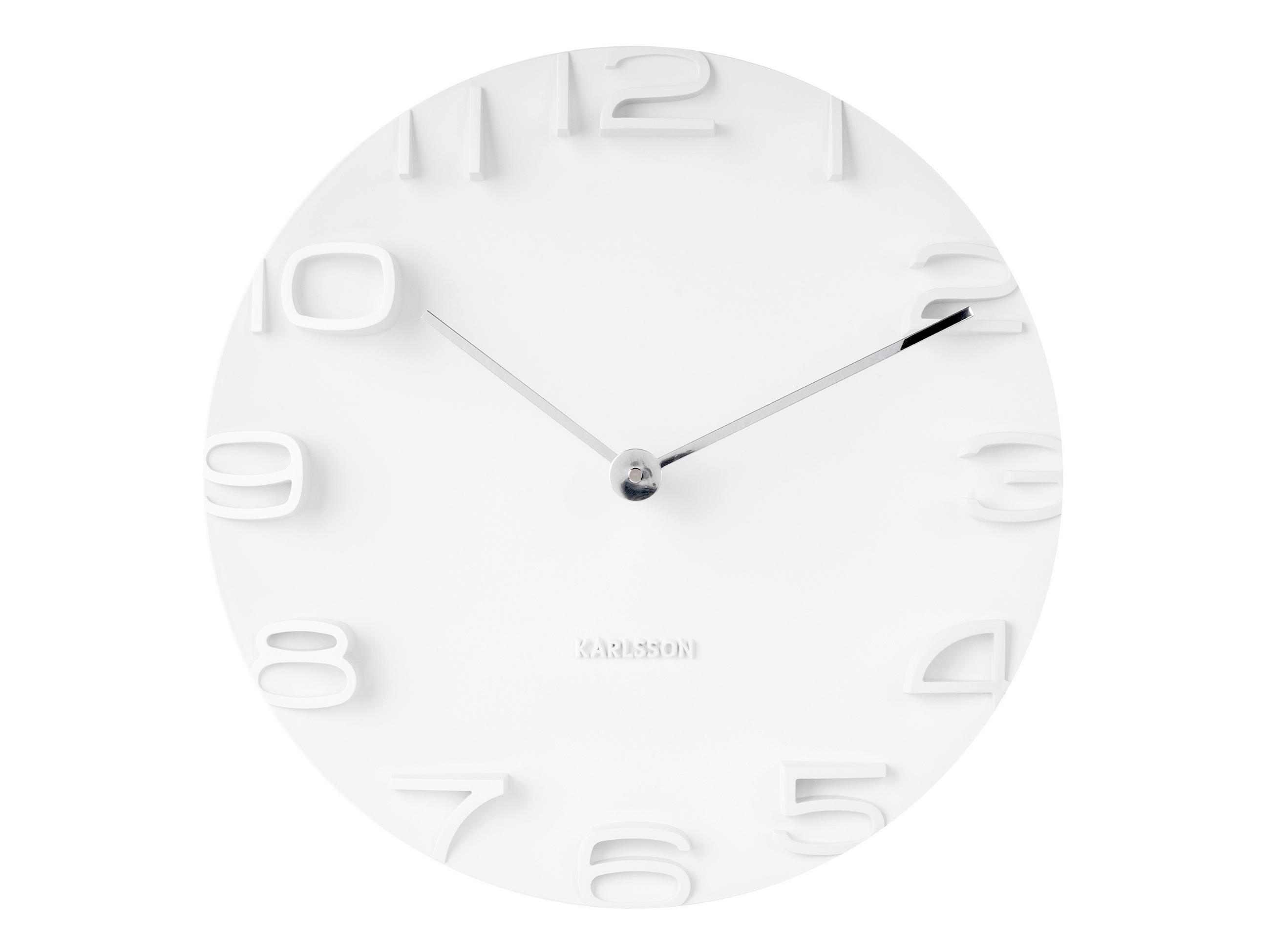 WANDUHR The edge Weiß 42/42/5 cm  - Weiß, Basics, Kunststoff (42/42/5cm) - Karlsson
