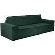 3-SITZER-SOFA Cord Dunkelgrün  - Dunkelgrün/Schwarz, KONVENTIONELL, Kunststoff/Textil (248/76/95cm) - Carryhome