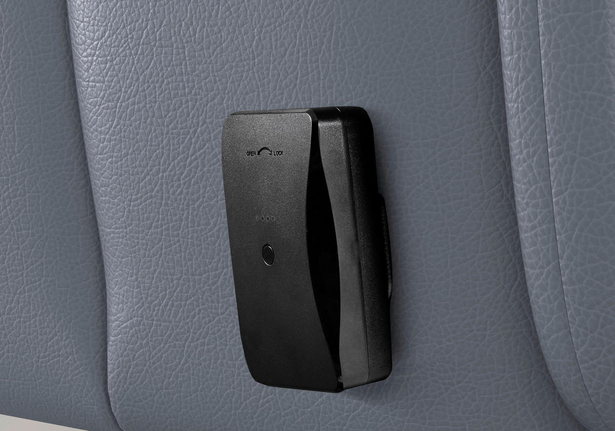 RELAXSESSEL TV VARIO COMFORT E L3 Echtleder Kopfteilverstellung, Rücken echt    - Graublau/Silberfarben, Basics, Leder/Metall (70/128/85cm) - Sit & More