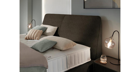 BOXSPRINGBETT 200/200 cm  in Dunkelbraun  - Dunkelbraun/Schwarz, Design, Kunststoff/Textil (200/200cm) - Johann Jakob