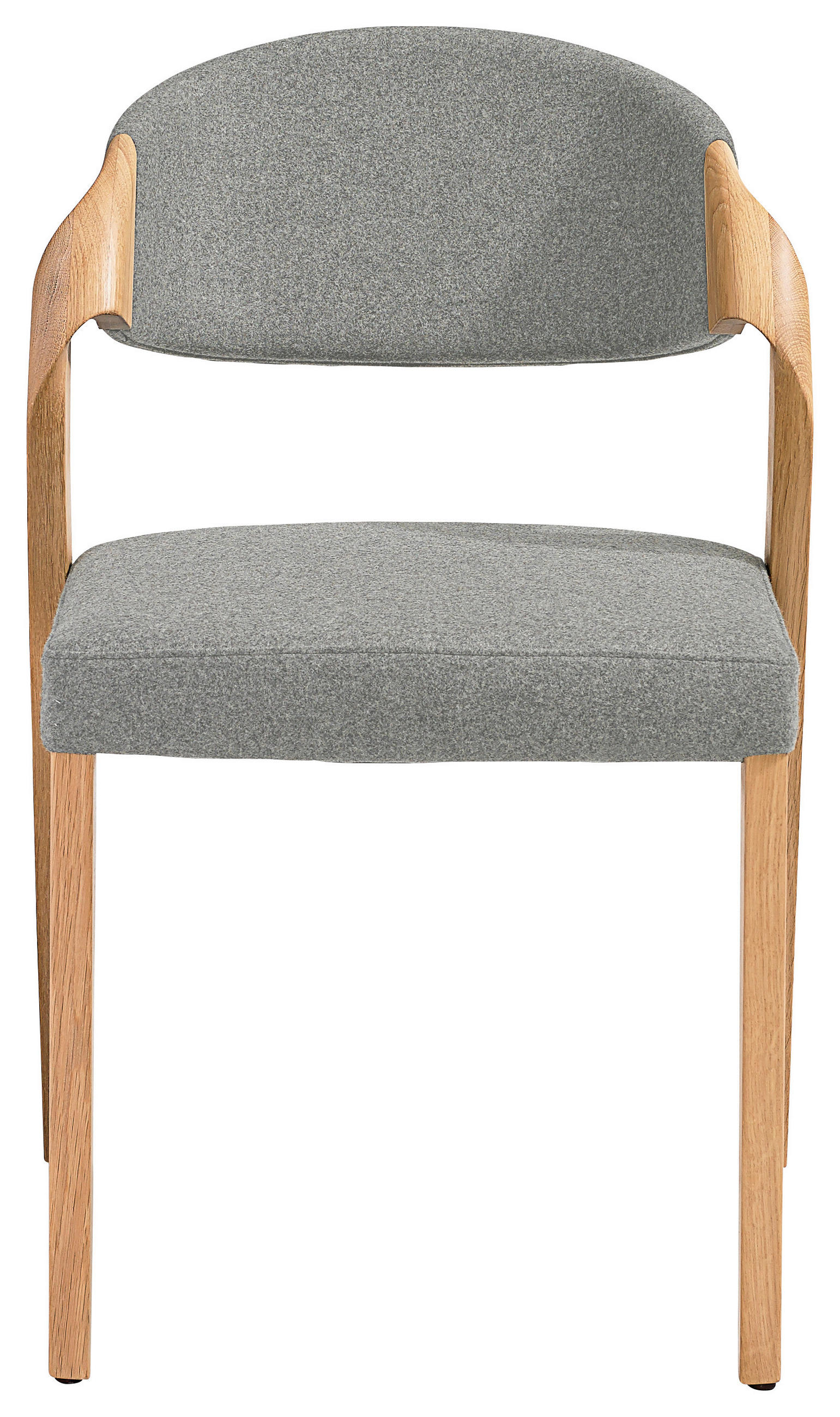 STUHL in - Eichefarben/Hellgrau, Design, Holz/Textil (53/82/57cm) - Voglauer