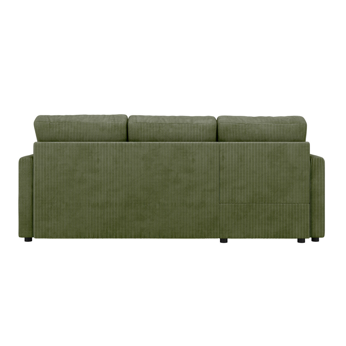 ECKSOFA Grün  - Schwarz/Grün, Basics, Holz/Kunststoff (215/145cm) - MID.YOU