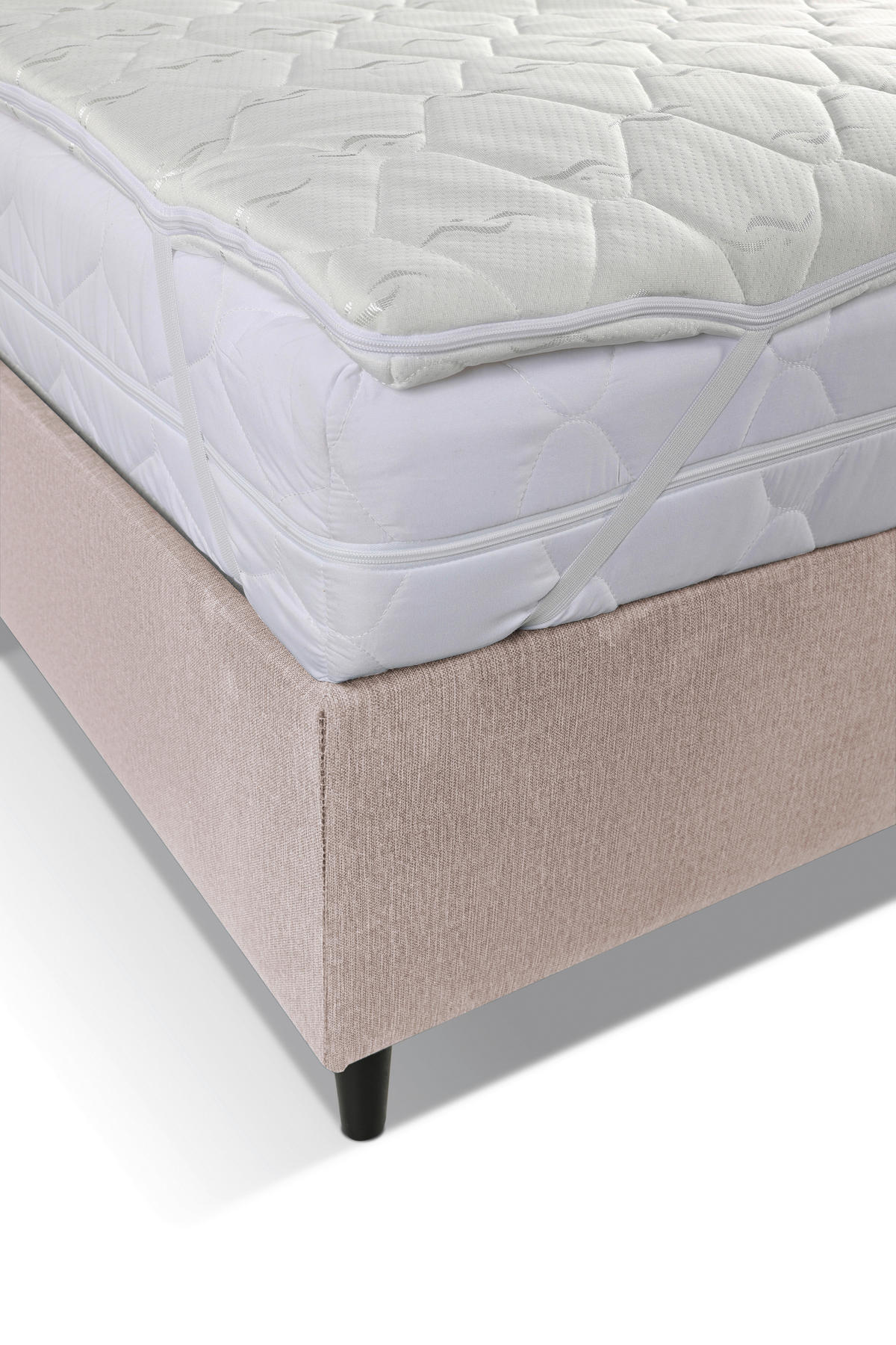 BOXBETT 180/200 cm  in Beige  - Beige/Schwarz, KONVENTIONELL, Holz/Textil (180/200cm) - Boxxx