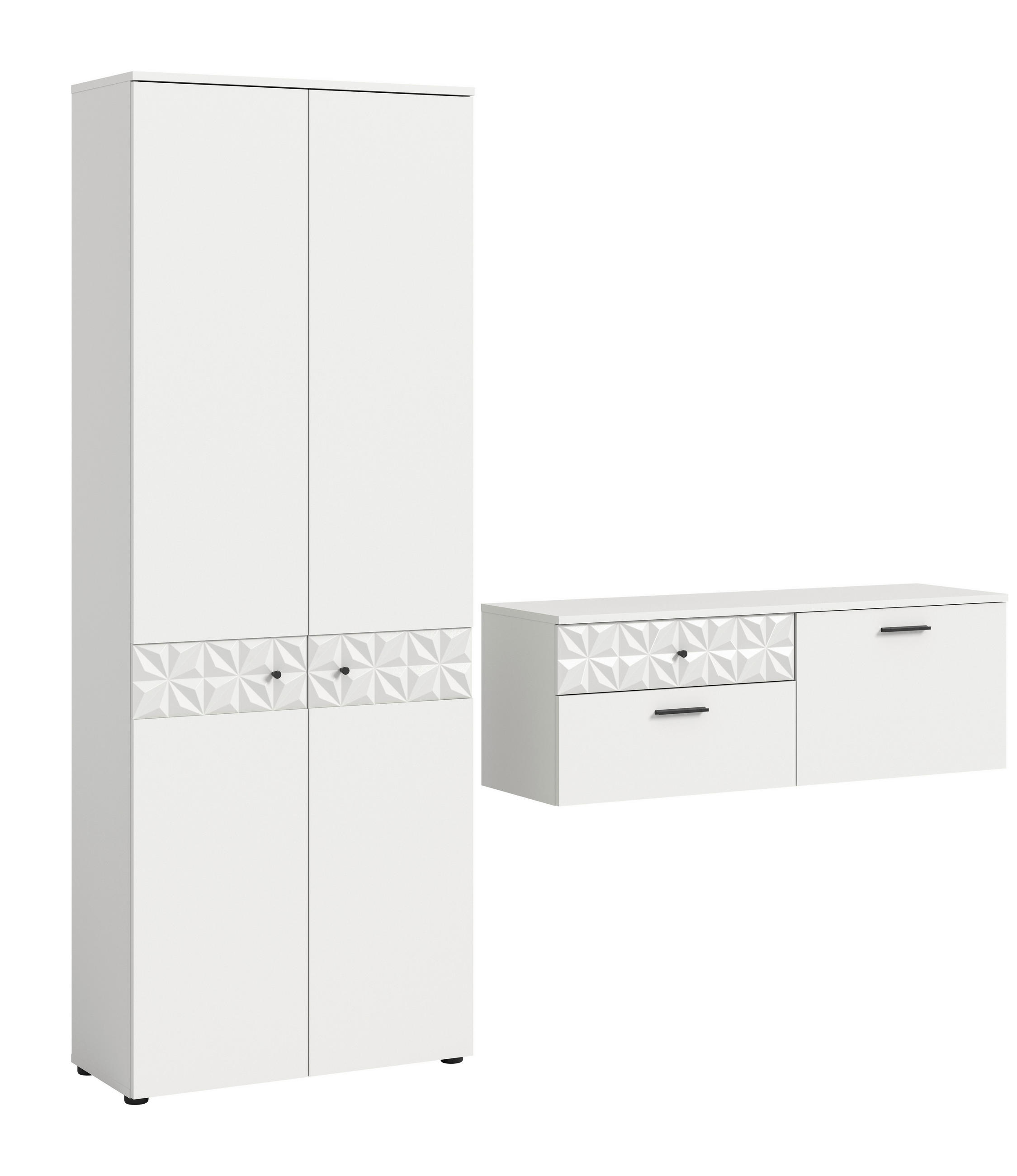 HALLMÖBEL 2 delar  i 195/192/34 cm  - vit, Design, trämaterial (195/192/34cm) - MID.YOU