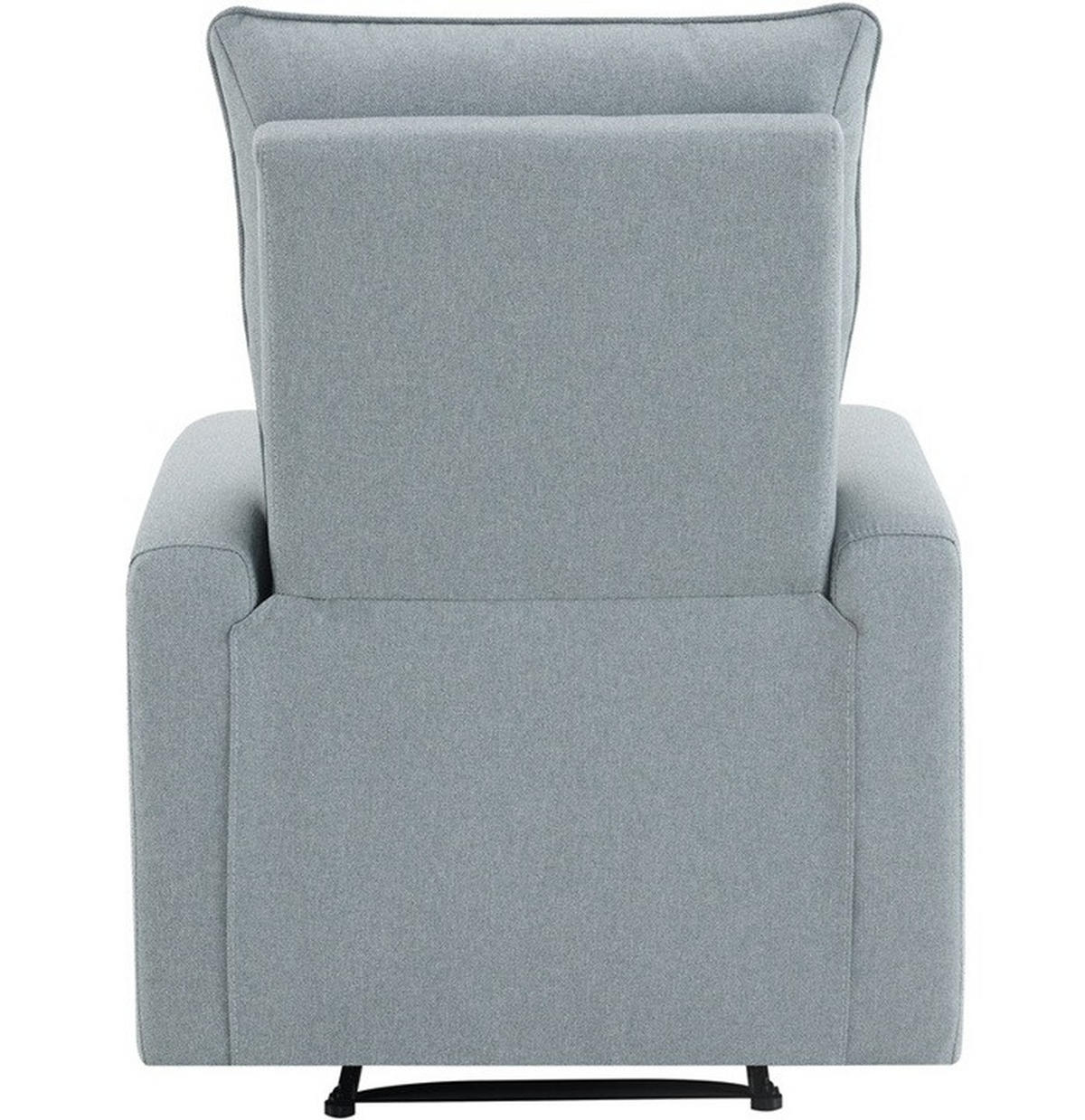 RELAXFÅTÖLJ i trä, metall, textil ljusblå  - ljusblå, Klassisk, metall/trä (91/103/75cm) - Best Price