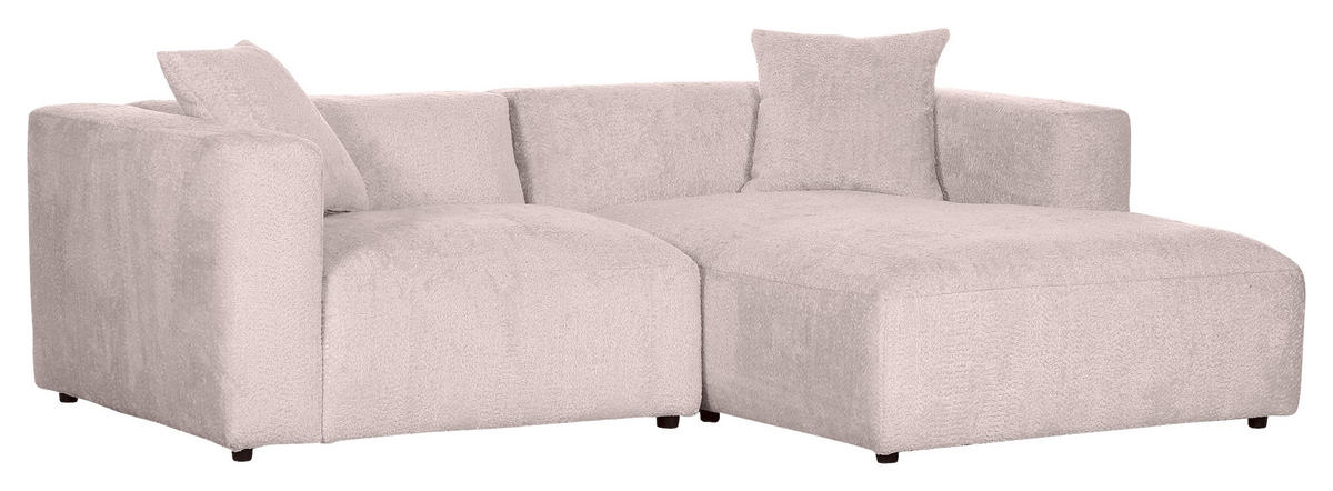 ECKSOFA Rosa Chenille  - Creme/Schwarz, MODERN, Kunststoff/Textil (231/178cm) - Carryhome