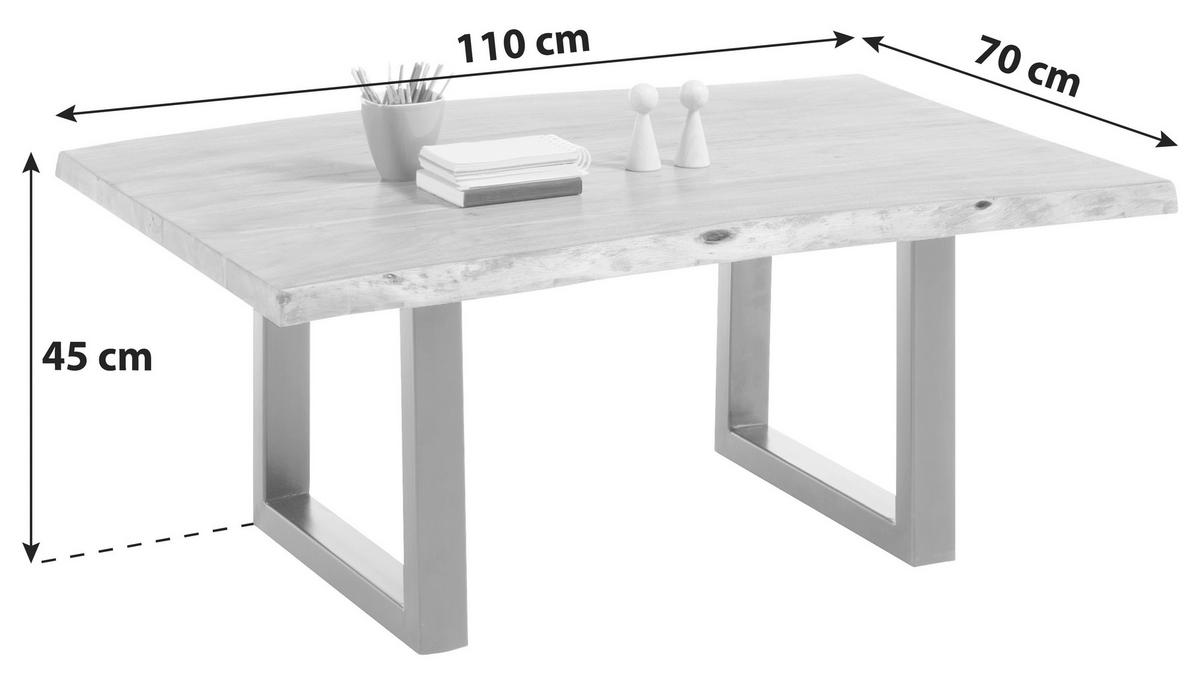 COUCHTISCH in Holz, Metall 110/70/45 cm  - Anthrazit/Schwarz, Modern, Holz/Metall (110/70/45cm) - Livetastic