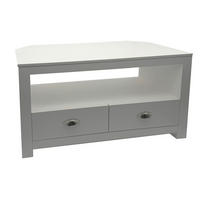 TV-BÄNK  85/39/58 cm 2 låda(or) stående  - vit/silver, Design, metall/trämaterial (85/39/58cm) - Livetastic