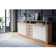 SIDEBOARD 195/88/38 cm  - Alufarben/Schwarz, Basics, Holzwerkstoff/Kunststoff (195/88/38cm) - Xora