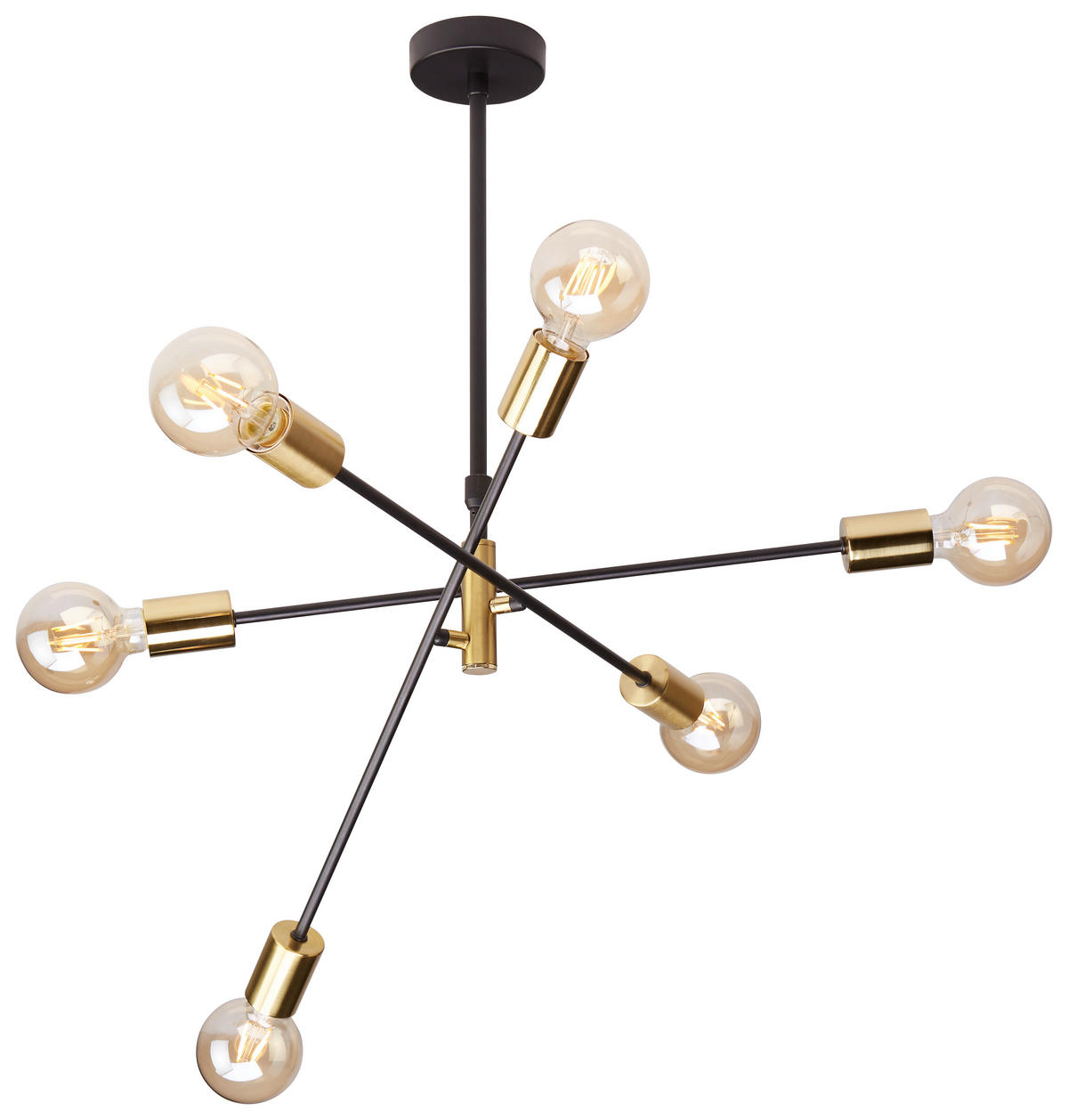 LUSTER    69/69/67,5 cm    - zlatna/crna, Lajfstajl, metal (69/69/67,5cm) - Marama