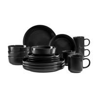 KOMBISERVICE Alenia 16-teilig  - Schwarz, Basics, Keramik (32/31,5/30cm) - Mäser