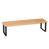 KÜCHENREGAL  - Schwarz/Naturfarben, Basics, Holz/Metall (55/13/15cm) - Kesper
