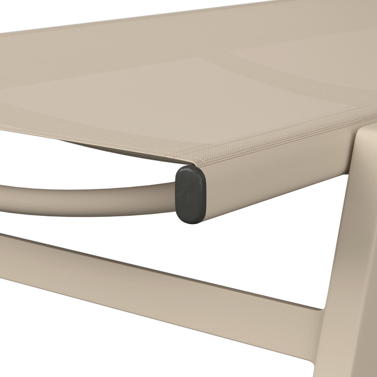 SONNENLIEGE 55/92/164 cm  - Beige, Design, Textil/Metall (55/92/164cm) - Ambia Garden