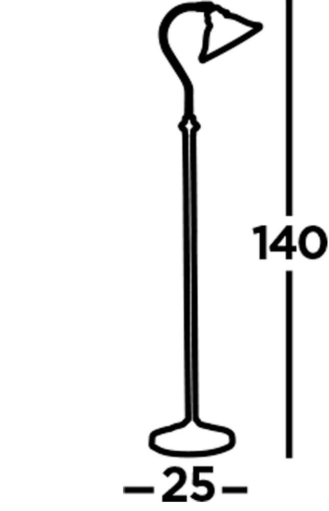 Thumbnail - Searchlight Stehleuchte Adjustable, Messing, Metall, Glas, 140 cm, Lampen & Leuchten, Innenbeleuchtung, Stehlampen, Steh...