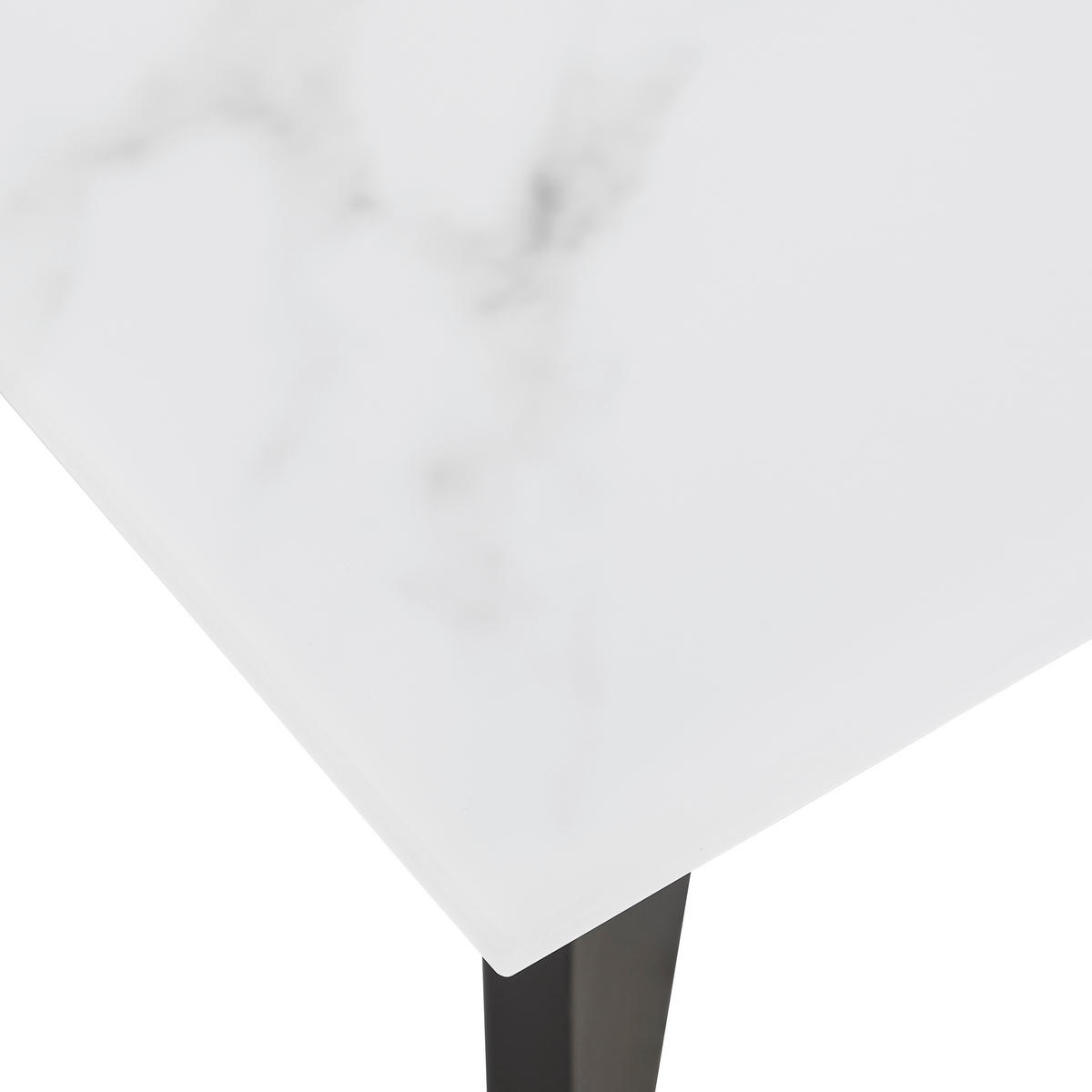 KONFERENČNÍ STOLEK, černá, bílá, kov, sklo, 110/60/40 cm - bílá/černá, Design, kov/sklo (110/60/40cm) - Livetastic