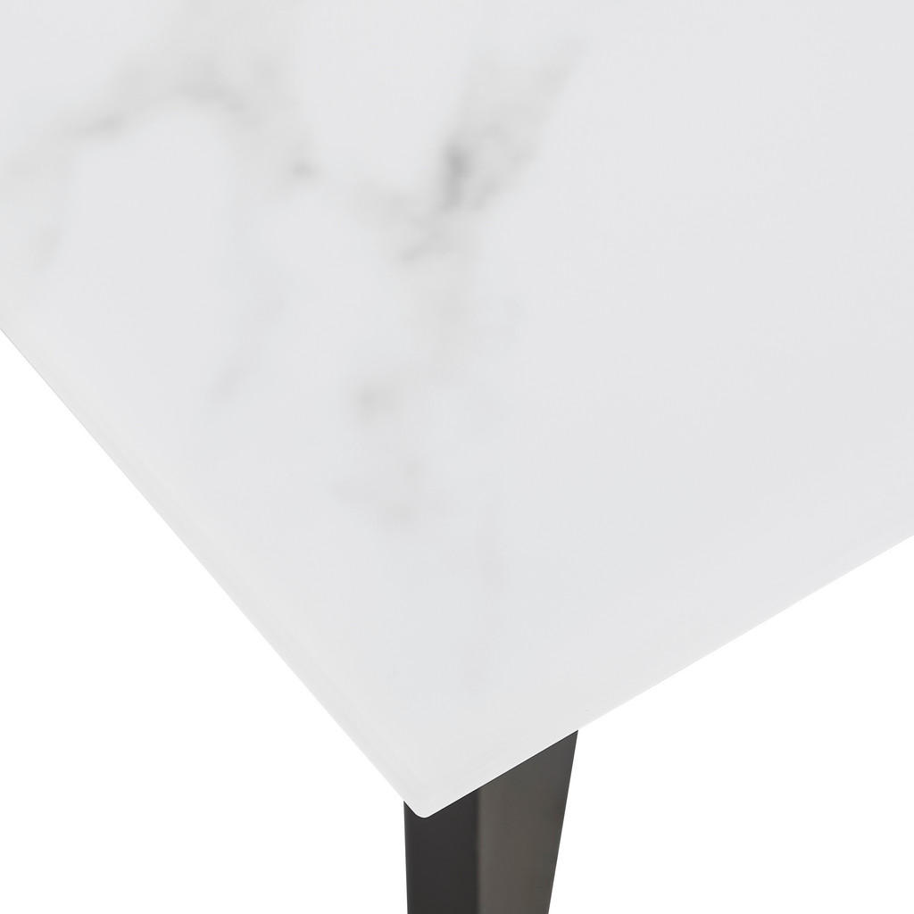 Thumbnail - Livetastic Couchtisch, Schwarz, Weiß, Metall, Glas, rechteckig, Flachrohr, 60x40x110 cm, einfacher Aufbau, Wohnzimmer, W...