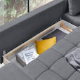 ECKSOFA in Webstoff Graphitfarben  - Schwarz/Graphitfarben, Design, Textil/Metall (315/212cm) - Carryhome