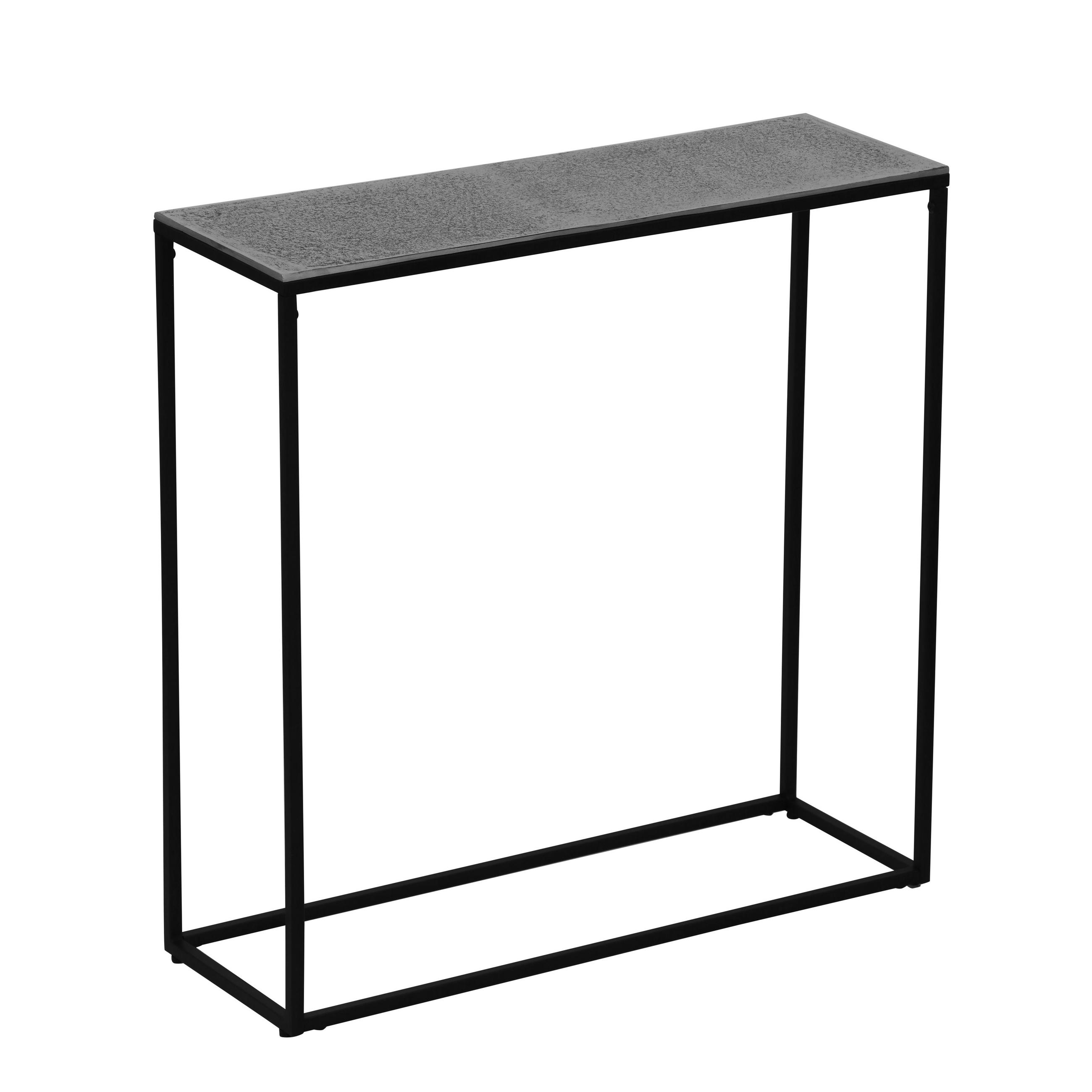 KONSOLENTISCH Grau, Schwarz  - Schwarz/Grau, MODERN, Metall (80/27/80cm)