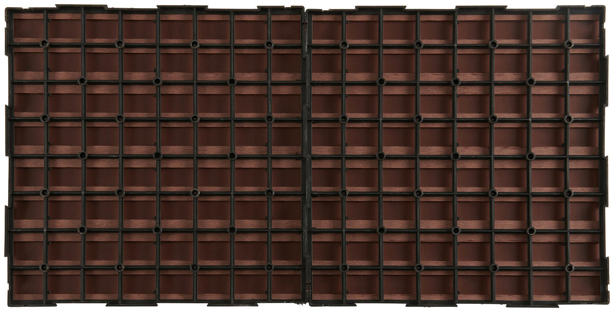 TERRASSENFLIESE 6 Stück  - Braun, Basics, Kunststoff (60/30/2cm) - Ambia Garden