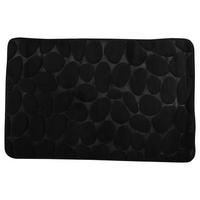 BADTEPPICH Schwarz 50/80 cm  - Schwarz, KONVENTIONELL (50/80cm) - Spirella