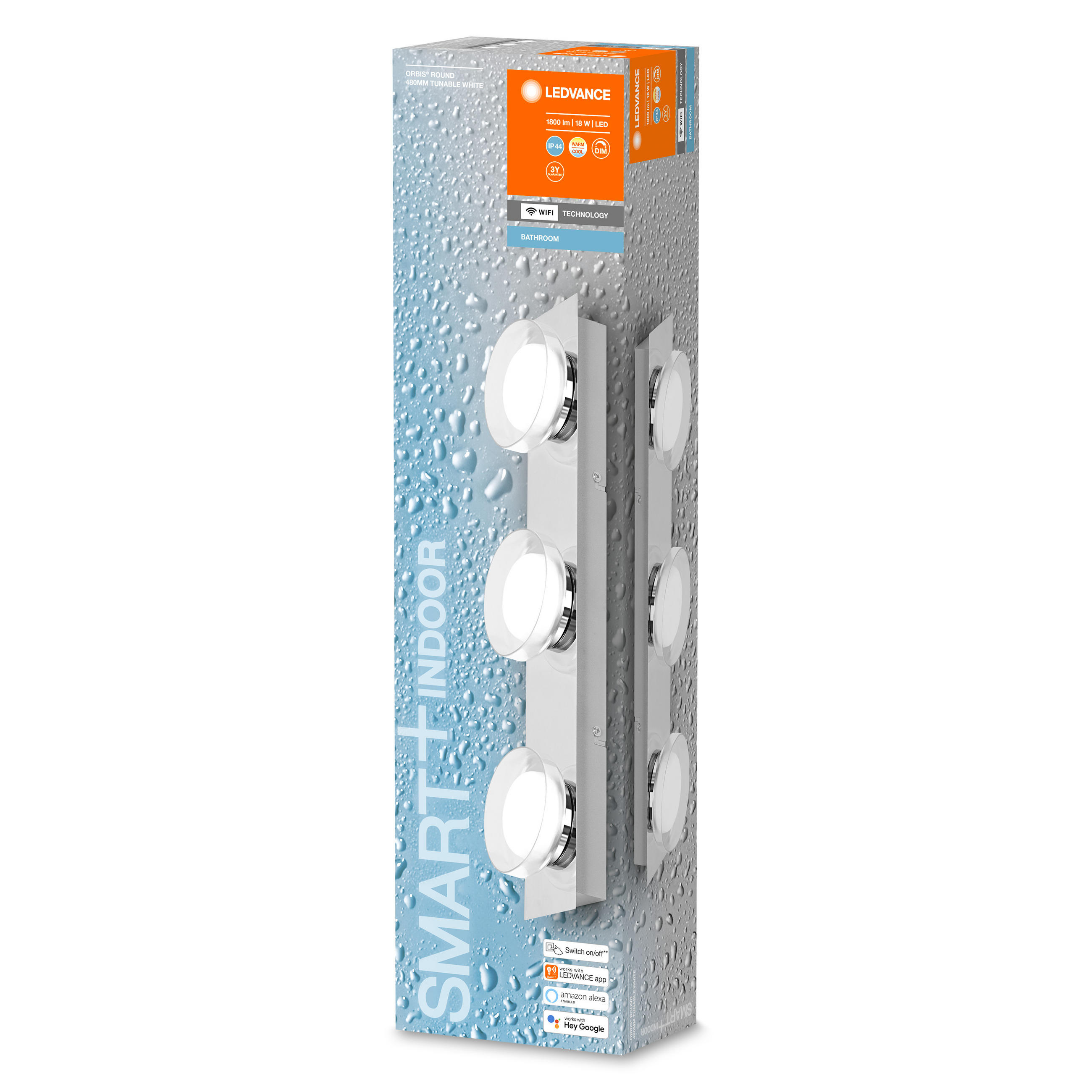 LED-WANDLEUCHTE Smart+ Wall Orbis Round 48/10/7,8 cm   - Silberfarben, Design, Metall (48/10/7,8cm) - Ledvance